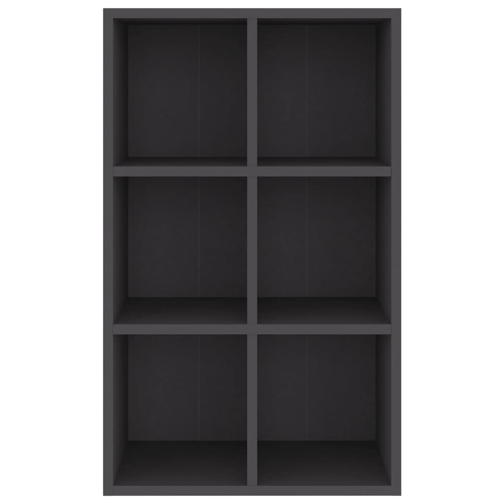Ραφιέρα / Βιβλιοθήκη Γκρι 66x30x98 εκ. από Επεξεργασμένο Ξύλο - Pakobazaar