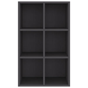 Ραφιέρα / Βιβλιοθήκη Γκρι 66x30x98 εκ. από Επεξεργασμένο Ξύλο - Pakobazaar