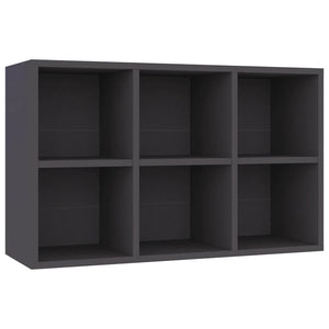 Ραφιέρα / Βιβλιοθήκη Γκρι 66x30x98 εκ. από Επεξεργασμένο Ξύλο - Pakobazaar
