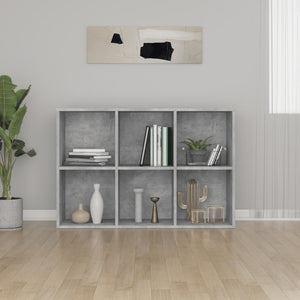 Ραφιέρα/Βιβλιοθήκη Γκρι Σκυροδέματος 66x30x98 εκ. Επεξ. Ξύλο
