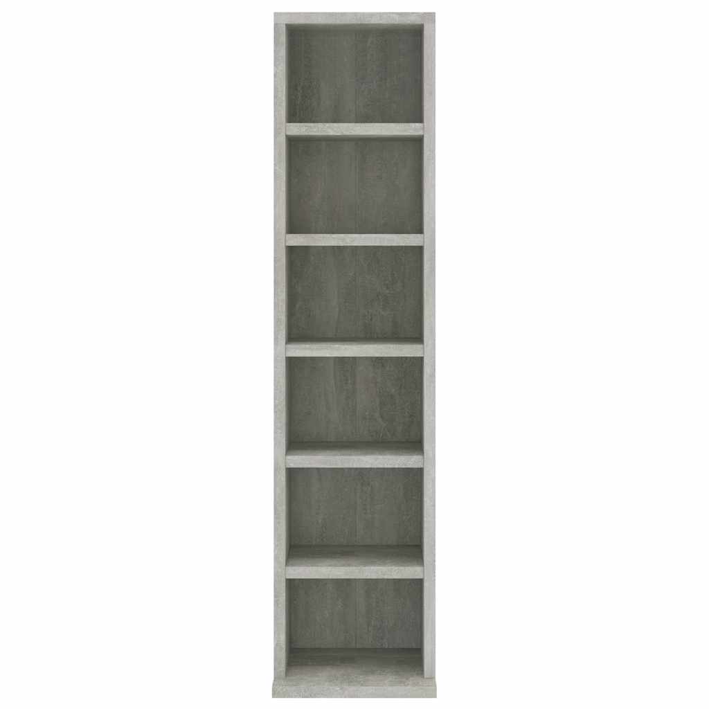Έπιπλο για CD Γκρι Σκυροδέματος 21x20x88 εκ. Επεξεργασμένο Ξύλο