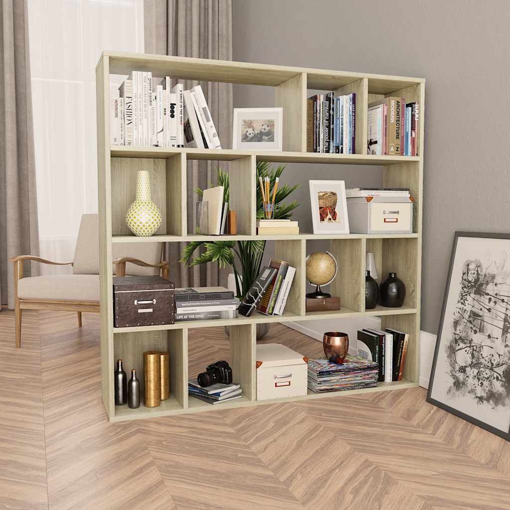 Διαχωριστικό/Βιβλιοθήκη Sonoma Δρυς 110x24x110 εκ. Μοριοσανίδα