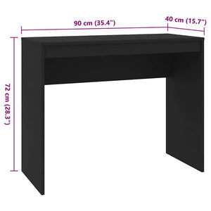 Γραφείο Μαύρο 90 x 40 x 72 εκ. από Επεξεργασμένο Ξύλο - Pakobazaar