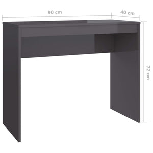 Γραφείο Γυαλιστερό Γκρι 90x40x72 εκ. Επεξεργασμένο Ξύλο