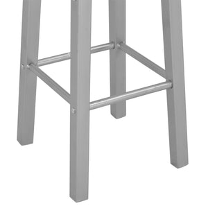 Σκαμπό Μπαρ 2 τεμ. Ασημί από MDF - PAKOBAZAAR