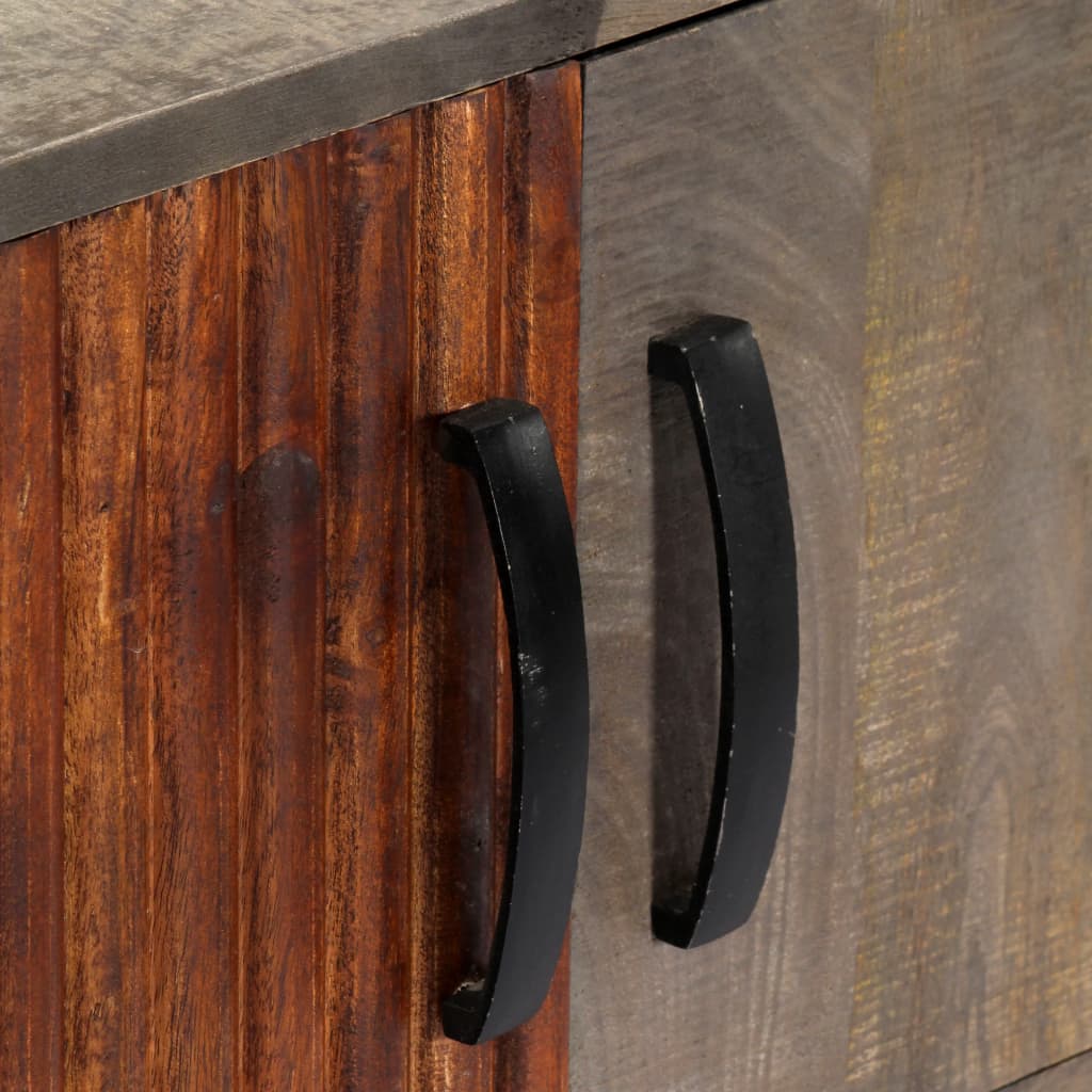 Τραπέζι Κονσόλα Γκρι 120x35x75 εκ Μασίφ Ακατέργαστο Ξύλο Μάνγκο - PAKOBAZAAR