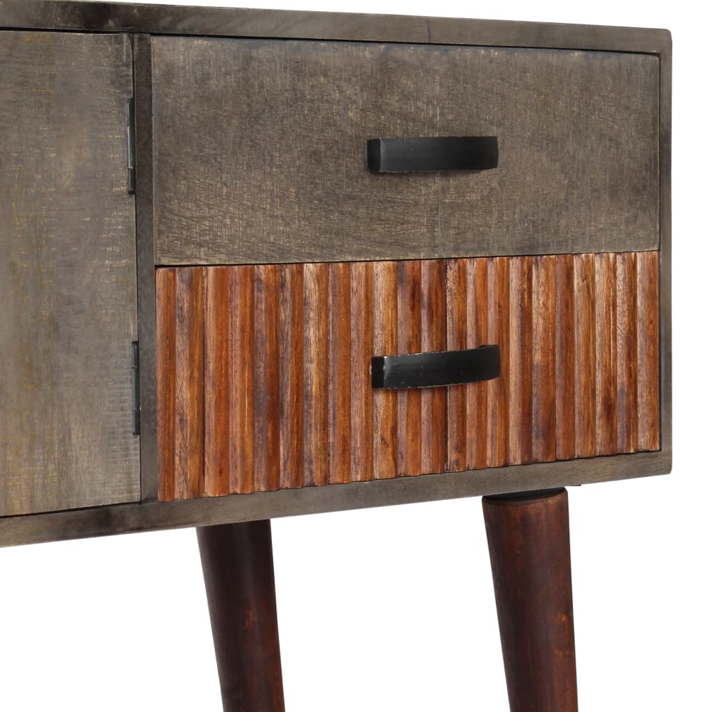 Τραπέζι Κονσόλα Γκρι 120x35x75 εκ Μασίφ Ακατέργαστο Ξύλο Μάνγκο - PAKOBAZAAR