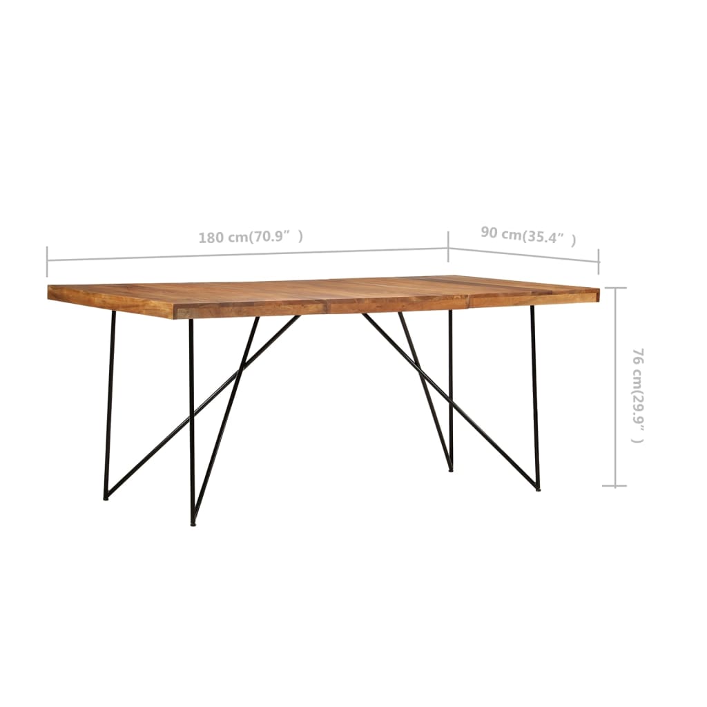 Τραπεζαρία 180 x 90 x 76 εκ. από Μασίφ Ξύλο Ακακίας - PAKOBAZAAR
