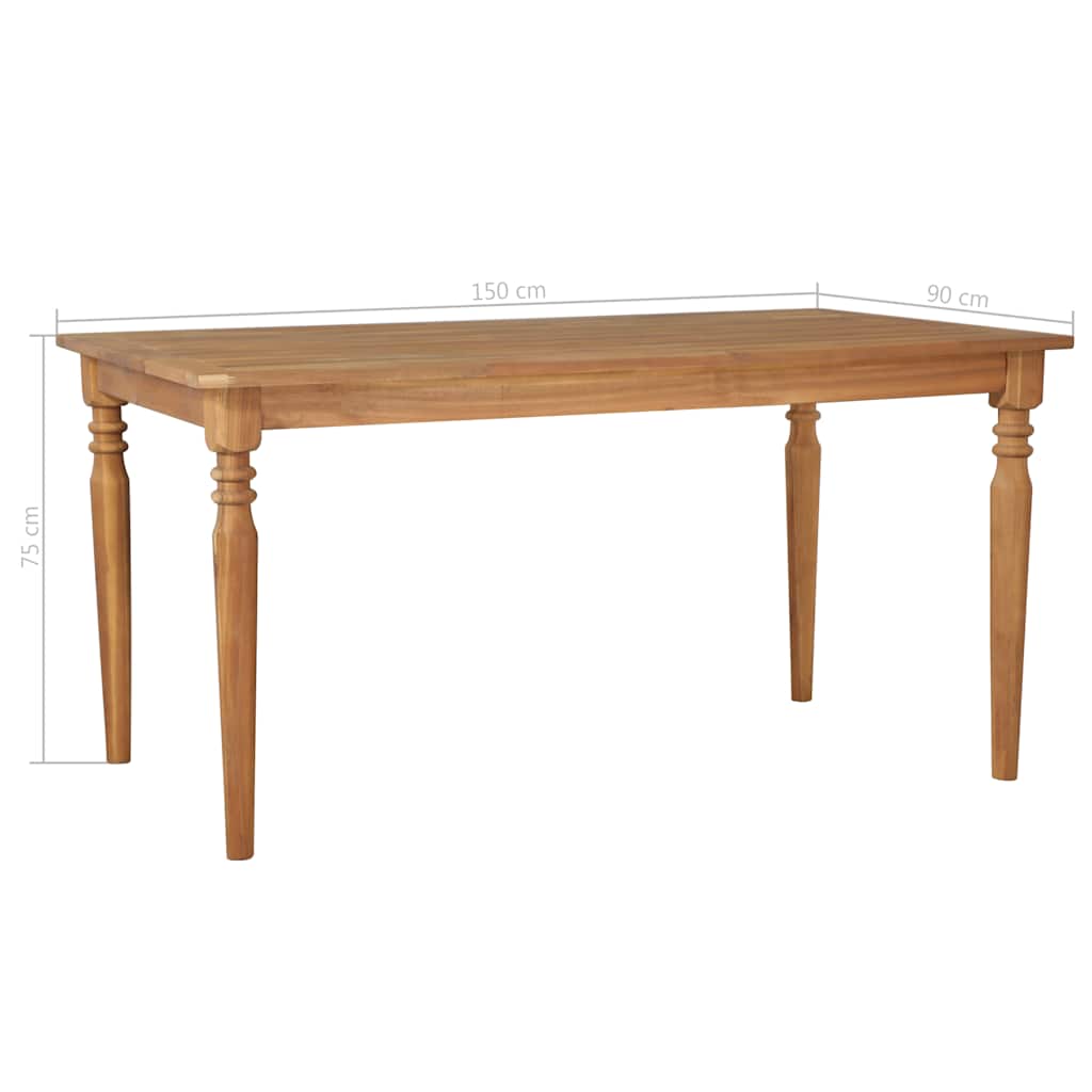 Τραπεζαρία 150 x 90 x 75 εκ. από Μασίφ Ξύλο Ακακίας