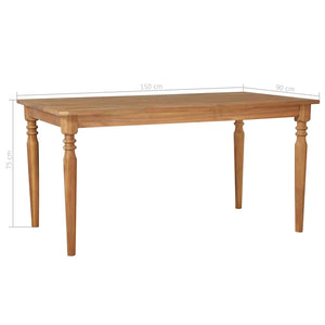 Τραπεζαρία 150 x 90 x 75 εκ. από Μασίφ Ξύλο Ακακίας