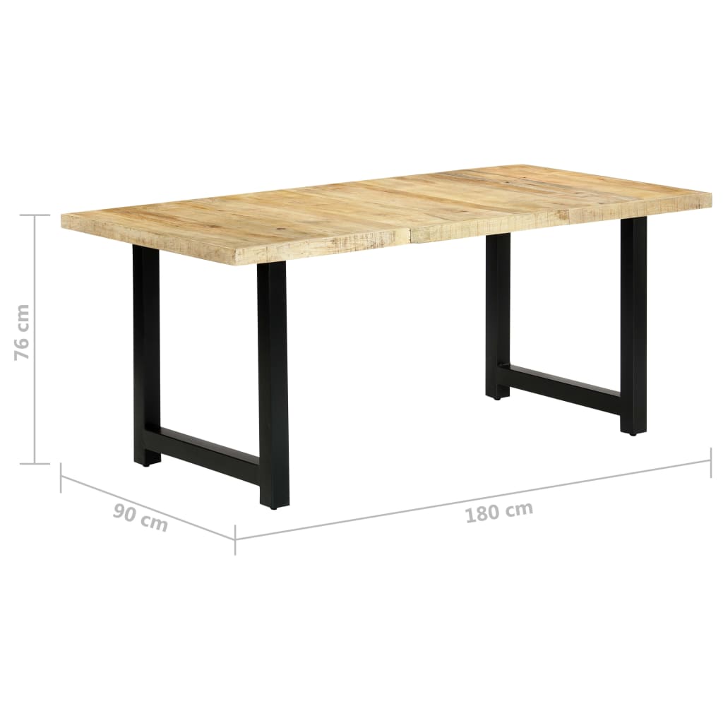 Τραπεζαρία 180 x 90 x 76 εκ. από Μασίφ Ξύλο Μάνγκο - Pakobazaar