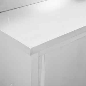 Ερμάριο Πάγκος Συρόμενες Πόρτες 120x50x(95-97) εκ. Ανοξ. Ατσάλι - Pakobazaar