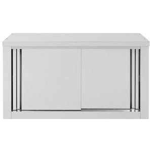 Ερμάριο Τοίχου με Συρόμενες Πόρτες 90x40x50 εκ. Ανοξ. Ατσάλι - Pakobazaar