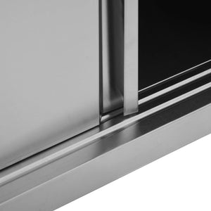 Ερμάριο Τοίχου με Συρόμενες Πόρτες 90x40x50 εκ. Ανοξ. Ατσάλι - Pakobazaar