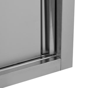 Ερμάριο Τοίχου με Συρόμενες Πόρτες 90x40x50 εκ. Ανοξ. Ατσάλι - Pakobazaar