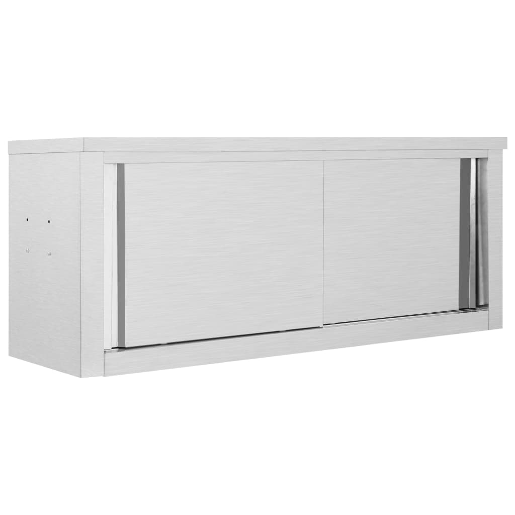 Ερμάριο Τοίχου με Συρόμενες Πόρτες 120x40x50 εκ. Ανοξ. Ατσάλι - Pakobazaar