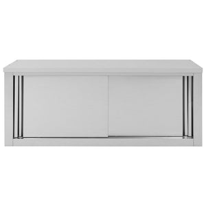 Ερμάριο Τοίχου με Συρόμενες Πόρτες 120x40x50 εκ. Ανοξ. Ατσάλι - Pakobazaar