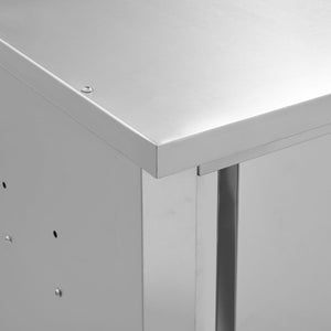 Ερμάριο Τοίχου με Συρόμενες Πόρτες 150x40x50 εκ. Ανοξ. Ατσάλι - Pakobazaar