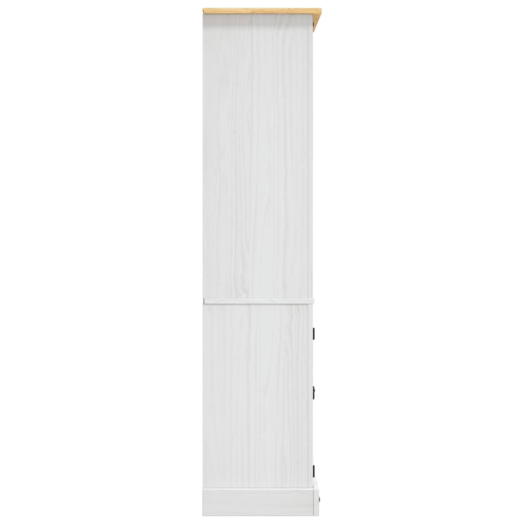Έπιπλο Τηλ. Μεξικ. Στιλ Corona Λευκό 80x40x170 εκ. Ξύλο Πεύκου - PAKOBAZAAR