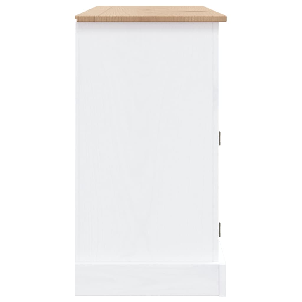 Μπουφές Μεξικ. Στιλ Corona Λευκό 132x43x78 εκ. Ξύλο Πεύκου - PAKOBAZAAR