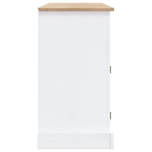 Μπουφές Μεξικ. Στιλ Corona Λευκό 132x43x78 εκ. Ξύλο Πεύκου - PAKOBAZAAR
