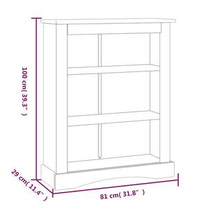 Βιβλιοθήκη 30 Επ. Μεξικ. Στιλ Corona Λευκό 81x29x150 εκ. - PAKOBAZAAR