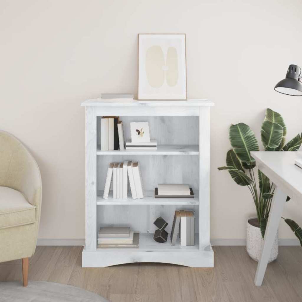 Βιβλιοθήκη 30 Επ. Μεξικ. Στιλ Corona Λευκό 81x29x150 εκ. - PAKOBAZAAR