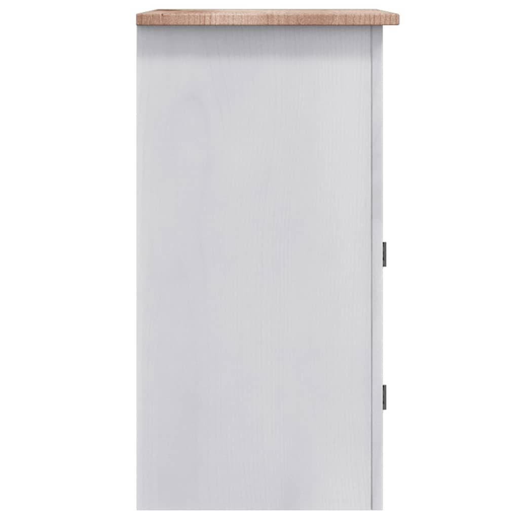 Κομοδίνο Μεξικάνικο Στιλ Corona Γκρι 80x43x78 εκ. Ξύλο Πεύκου