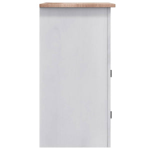 Κομοδίνο Μεξικάνικο Στιλ Corona Γκρι 80x43x78 εκ. Ξύλο Πεύκου
