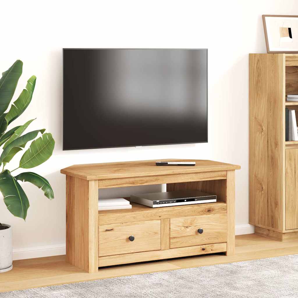 Έπιπλο TV Γωνιακό 93x49x49 εκ. Μασίφ Ξύλο Πεύκου Σειρά Panama - PAKOBAZAAR