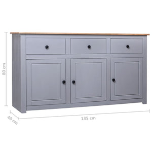Μπουφές 135 x 40 x 80 εκ. από Μασίφ Ξύλο Πεύκου Σειρά Panama - PAKOBAZAAR