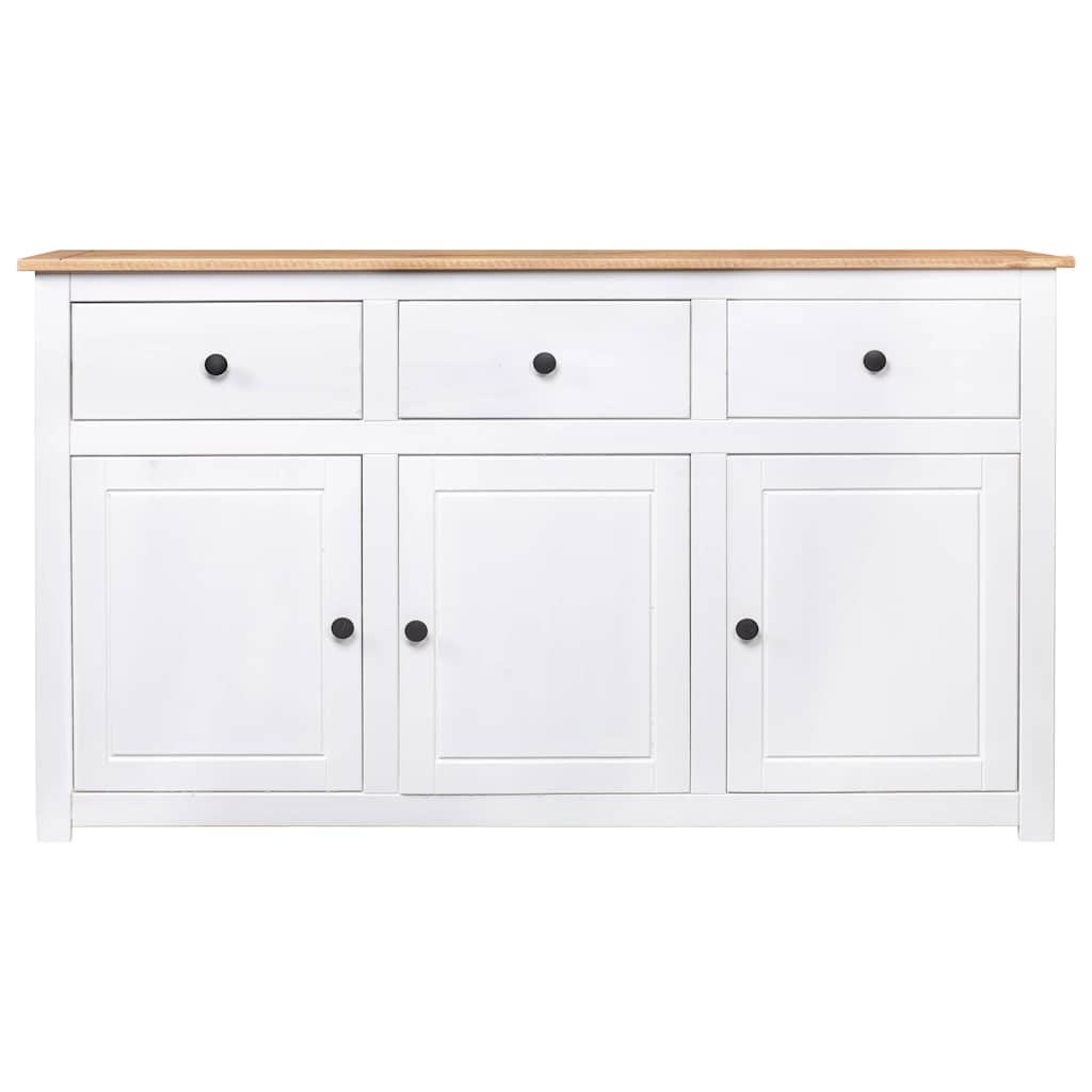 Μπουφές Λευκός 135 x 40 x 80 εκ. από Ξύλο Πεύκου Σειρά Panama - PAKOBAZAAR