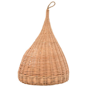 Σπίτι Γάτας Teepee με Μαξιλάρι 40x60 εκ. από Φυσικό Ξύλο Ιτιάς - PAKOBAZAAR