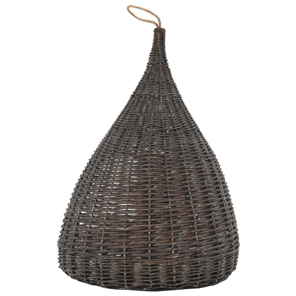 Σπίτι Γάτας Teepee με Μαξιλάρι Γκρι 40x60 εκ. Φυσικό Ξύλο Ιτιάς - PAKOBAZAAR