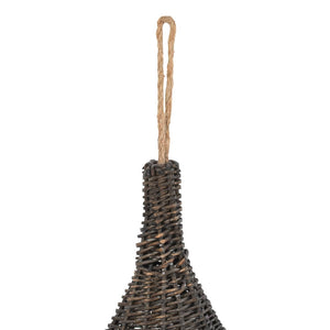 Σπίτι Γάτας Teepee με Μαξιλάρι Γκρι 40x60 εκ. Φυσικό Ξύλο Ιτιάς - PAKOBAZAAR