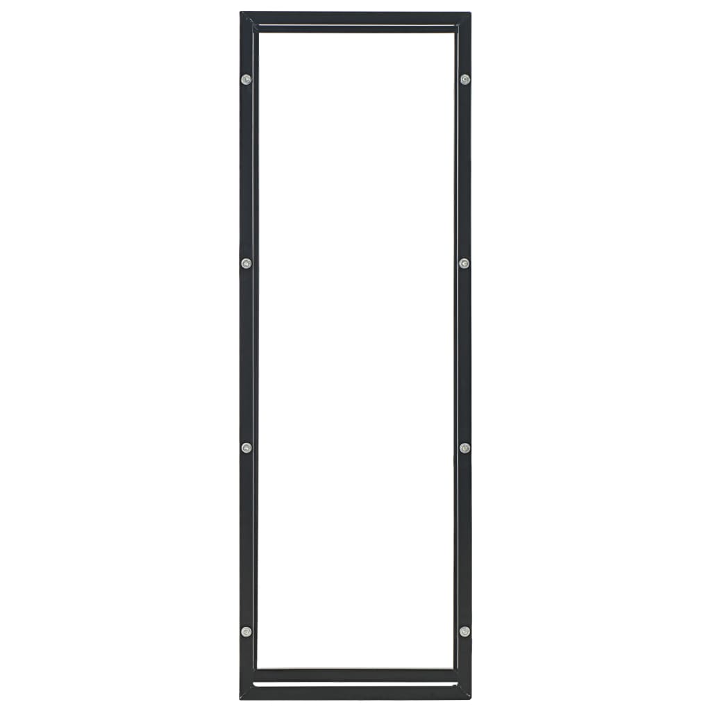 Ράφι Καυσόξυλων Μαύρο 50 x 20 x 150 εκ. Ατσάλινο - PAKOBAZAAR