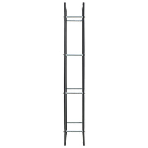 Ράφι Καυσόξυλων Μαύρο 50 x 20 x 150 εκ. Ατσάλινο - PAKOBAZAAR