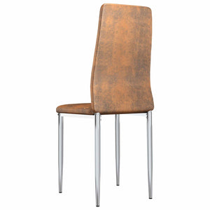 Καρέκλες φαγητού 2 τμχ. Καφέ 41.5 x 48 x 99 εκ - Pakobazaar