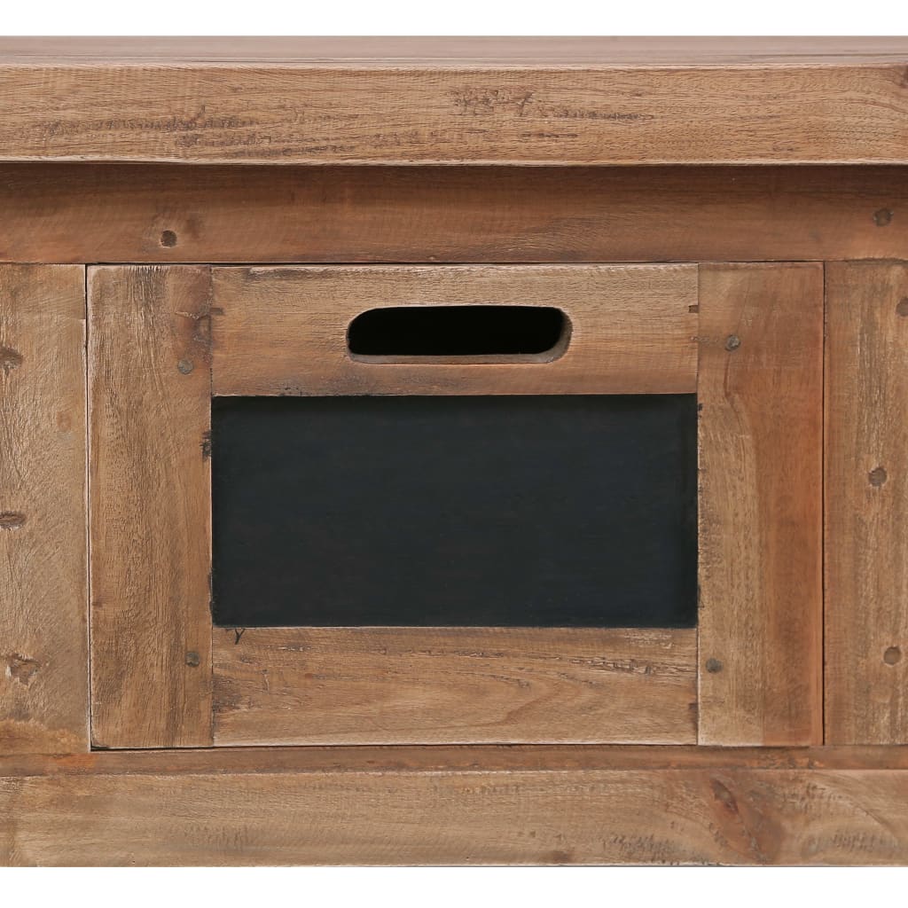 Έπιπλο Τηλεόρασης με 3 Συρτάρια Καφέ 120x30x40 εκ. Μασίφ Μαόνι - Pakobazaar