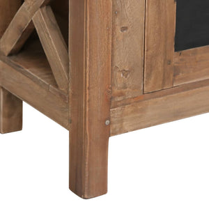 Έπιπλο Τηλεόρασης με 3 Συρτάρια Καφέ 120x30x40 εκ. Μασίφ Μαόνι - Pakobazaar