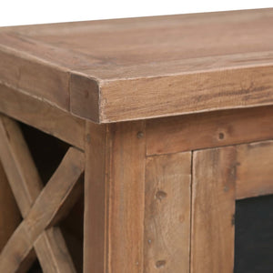 Έπιπλο Τηλεόρασης με 3 Συρτάρια Καφέ 120x30x40 εκ. Μασίφ Μαόνι - Pakobazaar