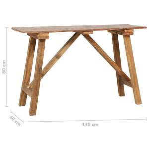 Τραπέζι Κονσόλα 130 x 40 x 80εκ. από Μείγμα Ανακυκλωμένου Ξύλου - Pakobazaar