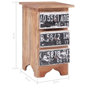 Κομοδίνο 30 x 30 x 51 εκ. από Μασίφ Ξύλο Μαόνι - PAKOBAZAAR