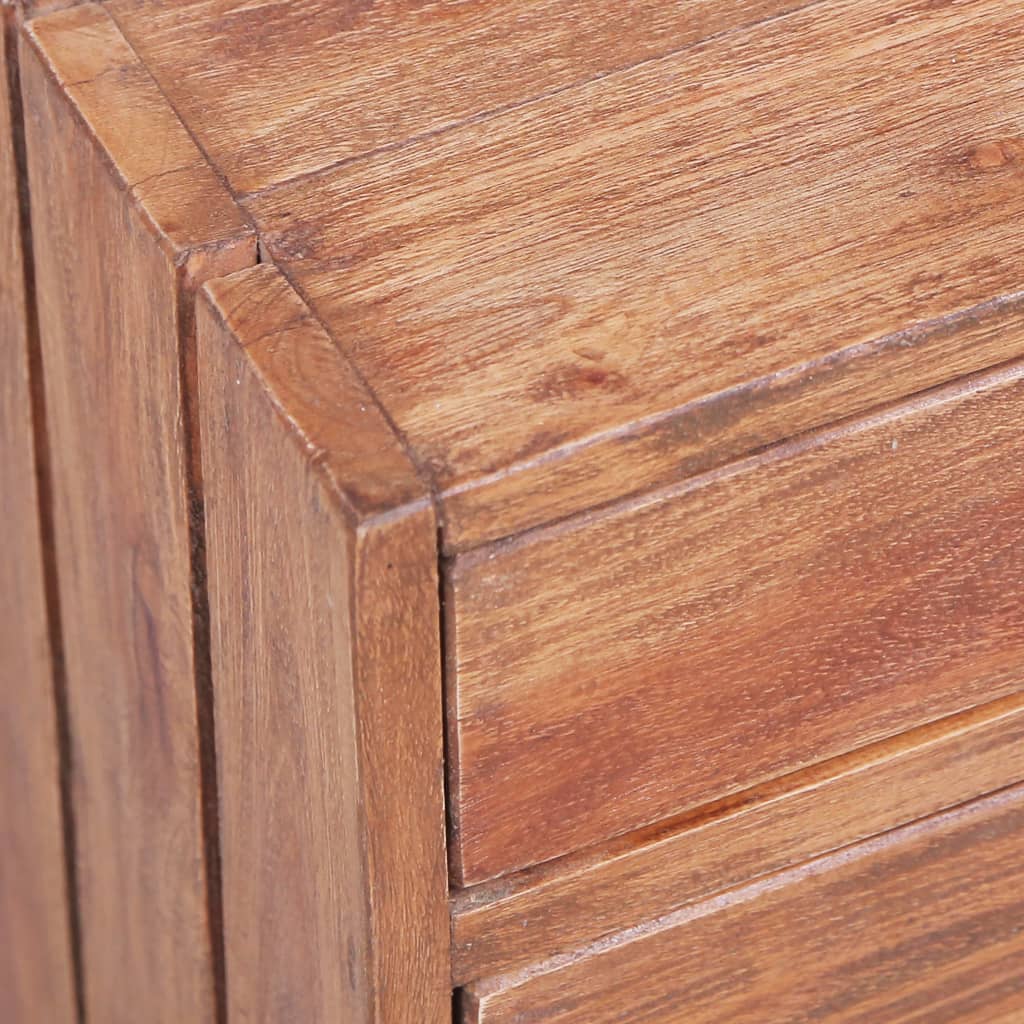 Κομοδίνο με 3 Συρτάρια 35x25x35 εκ. από Μασίφ Ξύλο Μαόνι - PAKOBAZAAR