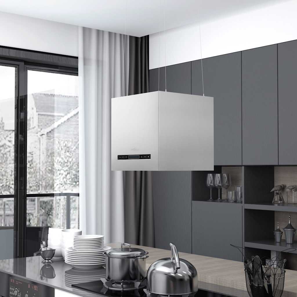 Απορροφητήρας Νησίδα Κρεμαστός Αφής με LCD 37 εκ. Ανοξ. Ατσάλι - Pakobazaar