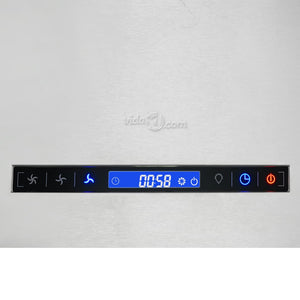Απορροφητήρας Νησίδα Κρεμαστός Αφής με LCD 55 εκ. Ανοξ. Ατσάλι - Pakobazaar