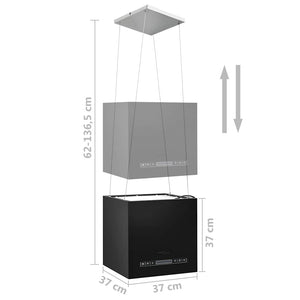 Απορροφητήρας Νησίδα Κρεμαστός Αφής με LCD 37 εκ. Ατσάλινος - Pakobazaar