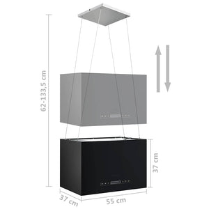 Απορροφητήρας Νησίδα Κρεμαστός Αφής με LCD 55 εκ. Ατσάλινος - Pakobazaar