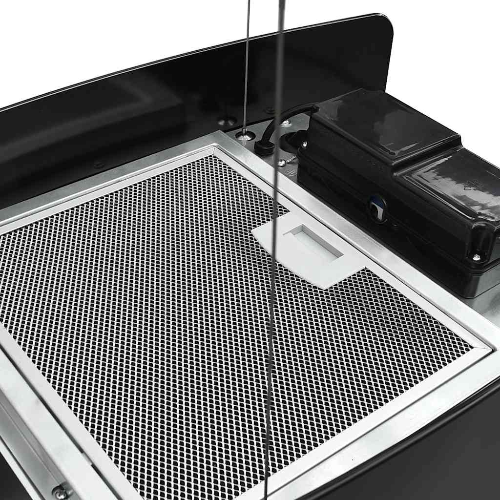Απορροφητήρας Νησίδα Κρεμαστός Αφής με LCD από Ψημένο Γυαλί - Pakobazaar