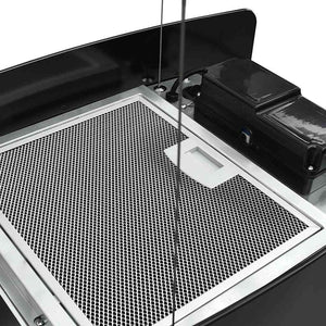 Απορροφητήρας Νησίδα Κρεμαστός Αφής με LCD από Ψημένο Γυαλί - Pakobazaar